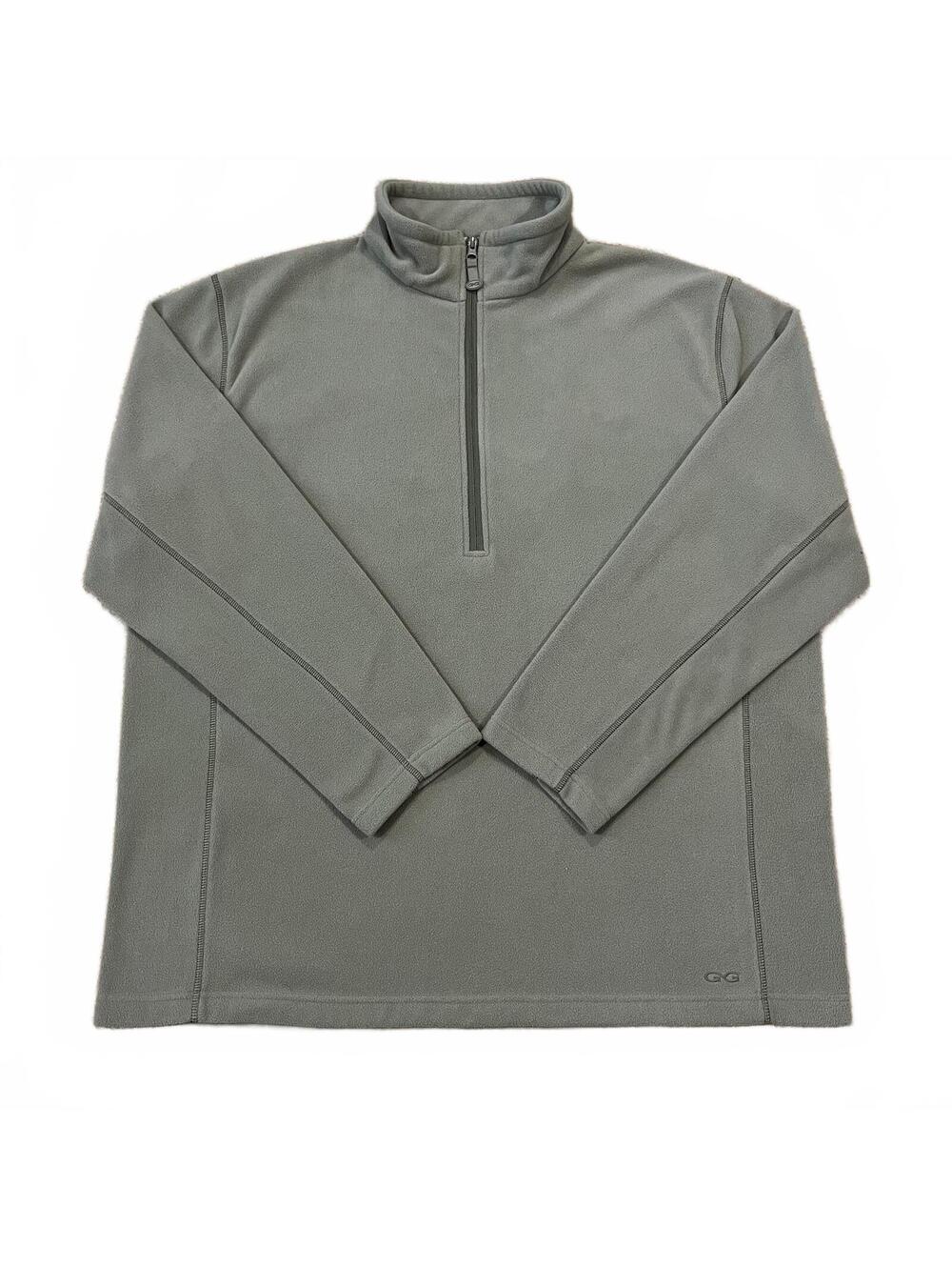 GameGuard Mens Green Fleece 1/4 Zip Jacket Size 2X